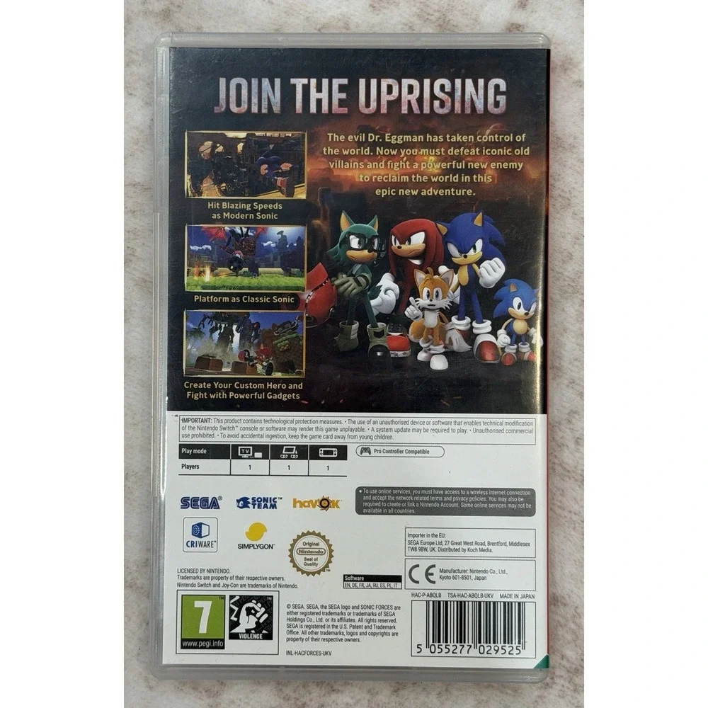 Sonic Forces (Nintendo Switch, 2017)